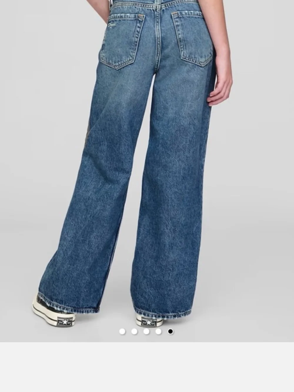 NWT GAP Kids Wide-Leg Distressed Blue Jeans - Size 8